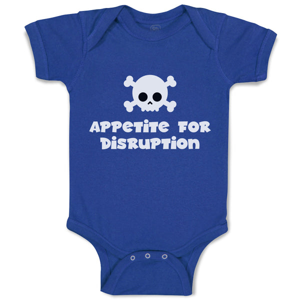 Baby Clothes Appetite for Disruption Silhouette Skull and Crossbones Cotton