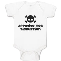 Baby Clothes Appetite for Disruption Silhouette Skull and Crossbones Cotton