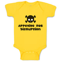 Baby Clothes Appetite for Disruption Silhouette Skull and Crossbones Cotton