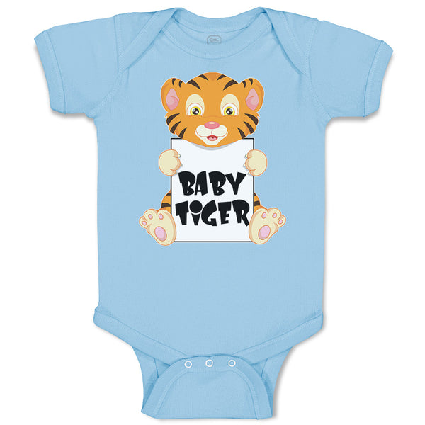 Baby Clothes Cute Little Baby Tiger Sitting Baby Bodysuits Boy & Girl Cotton