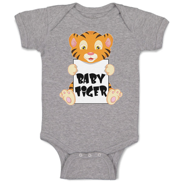 Cute Little Baby Tiger Sitting