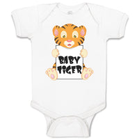 Baby Clothes Cute Little Baby Tiger Sitting Baby Bodysuits Boy & Girl Cotton