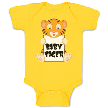 Baby Clothes Cute Little Baby Tiger Sitting Baby Bodysuits Boy & Girl Cotton