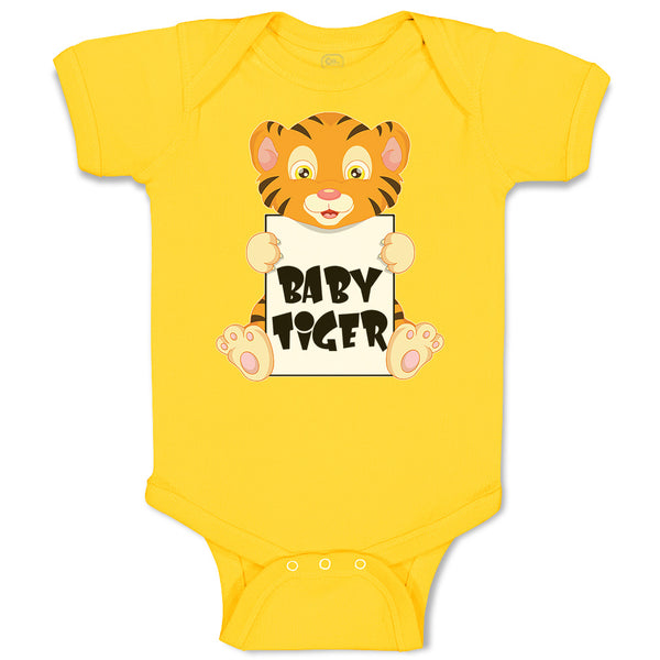 Baby Clothes Cute Little Baby Tiger Sitting Baby Bodysuits Boy & Girl Cotton