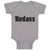 Baby Clothes Badass Typography Letter Baby Bodysuits Boy & Girl Cotton