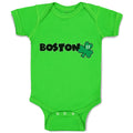 Baby Clothes Grunge Clover Boston Shamrock Leaf St. Patricks Day Symbol Cotton