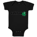 Baby Clothes Grunge Clover Boston Shamrock Leaf St. Patricks Day Symbol Cotton