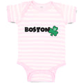 Baby Clothes Grunge Clover Boston Shamrock Leaf St. Patricks Day Symbol Cotton