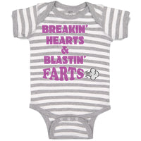 Baby Clothes Breakin Hearts & Blastin Farts Blowing Wind Baby Bodysuits Cotton
