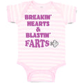 Baby Clothes Breakin Hearts & Blastin Farts Blowing Wind Baby Bodysuits Cotton