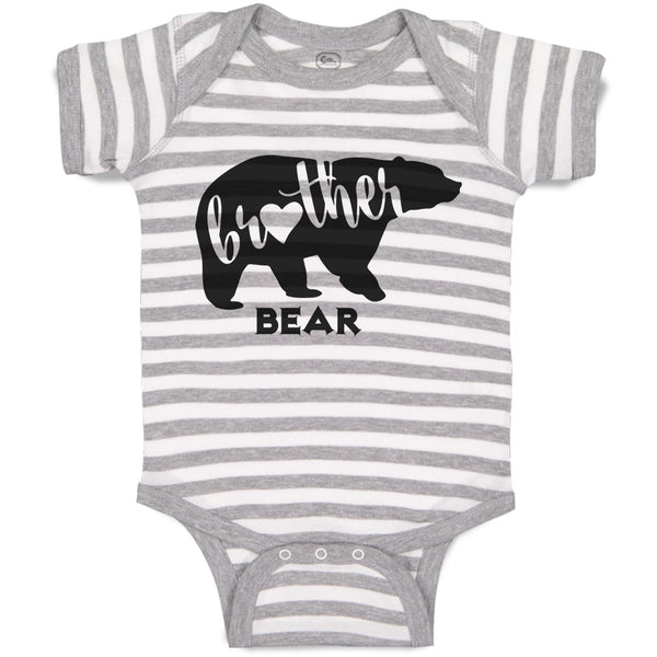 Baby Clothes Brother Bear Silhouette Wild Animal Baby Bodysuits Cotton