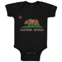 Baby Clothes Flag of California Republic State of United States Baby Bodysuits