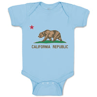 Baby Clothes Flag of California Republic State of United States Baby Bodysuits