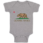 Baby Clothes Flag of California Republic State of United States Baby Bodysuits