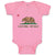 Baby Clothes Flag of California Republic State of United States Baby Bodysuits