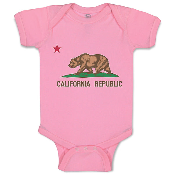 Baby Clothes Flag of California Republic State of United States Baby Bodysuits