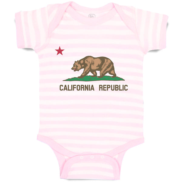 Baby Clothes Flag of California Republic State of United States Baby Bodysuits