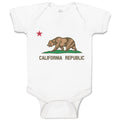 Baby Clothes Flag of California Republic State of United States Baby Bodysuits