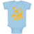 Baby Clothes C.C.C.P Symbol Hammer Sickle and Yellow Star Baby Bodysuits Cotton
