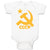 Baby Clothes C.C.C.P Symbol Hammer Sickle and Yellow Star Baby Bodysuits Cotton