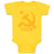 Baby Clothes C.C.C.P Symbol Hammer Sickle and Yellow Star Baby Bodysuits Cotton