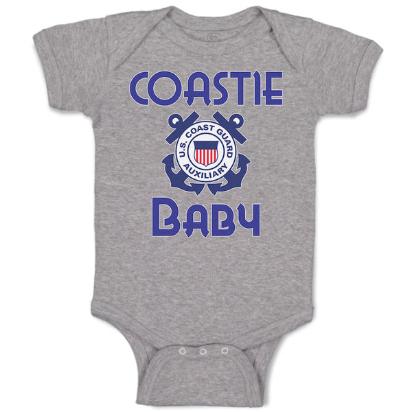 United States Coast Guard Auxiliary Coastie Baby with Flag