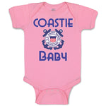 Baby Clothes United States Coast Guard Auxiliary Coastie Baby with Flag Cotton