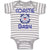 Baby Clothes United States Coast Guard Auxiliary Coastie Baby with Flag Cotton