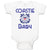 Baby Clothes United States Coast Guard Auxiliary Coastie Baby with Flag Cotton