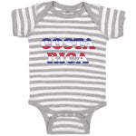 Baby Clothes Costa Rica American Flag Usa Baby Bodysuits Boy & Girl Cotton