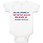 Baby Clothes Costa Rica American Flag Usa Baby Bodysuits Boy & Girl Cotton