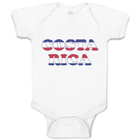 Baby Clothes Costa Rica American Flag Usa Baby Bodysuits Boy & Girl Cotton