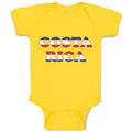 Baby Clothes Costa Rica American Flag Usa Baby Bodysuits Boy & Girl Cotton