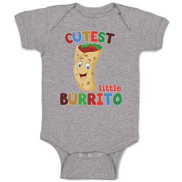 Baby Clothes Cutest Little Burrito in Mexican Fast Food Roll Baby Bodysuits