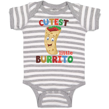 Baby Clothes Cutest Little Burrito in Mexican Fast Food Roll Baby Bodysuits