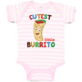 Baby Clothes Cutest Little Burrito in Mexican Fast Food Roll Baby Bodysuits