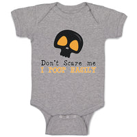 Baby Clothes Don'T Scare Me I Poop Easily An Silhouette Skull Head Cotton