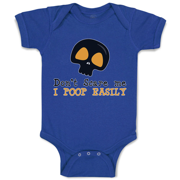 Baby Clothes Don'T Scare Me I Poop Easily An Silhouette Skull Head Cotton