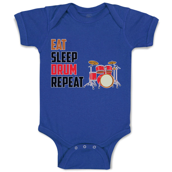 Baby Clothes Eat Sleep Drum Repeat Musical Baby Bodysuits Boy & Girl Cotton