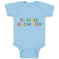 Baby Clothes Eligible Bachelor Monogram Letters Baby Bodysuits Boy & Girl Cotton