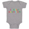 Baby Clothes Eligible Bachelor Monogram Letters Baby Bodysuits Boy & Girl Cotton
