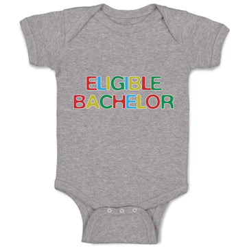 Baby Clothes Eligible Bachelor Monogram Letters Baby Bodysuits Boy & Girl Cotton