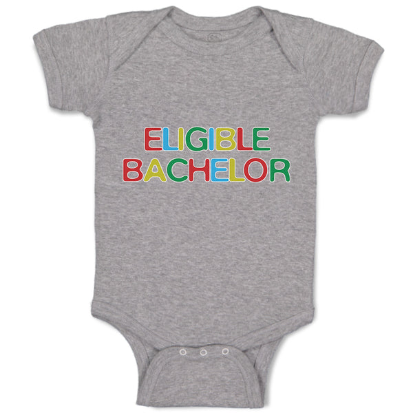 Baby Clothes Eligible Bachelor Monogram Letters Baby Bodysuits Boy & Girl Cotton