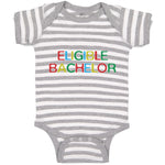 Baby Clothes Eligible Bachelor Monogram Letters Baby Bodysuits Boy & Girl Cotton