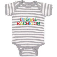 Baby Clothes Eligible Bachelor Monogram Letters Baby Bodysuits Boy & Girl Cotton
