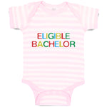 Baby Clothes Eligible Bachelor Monogram Letters Baby Bodysuits Boy & Girl Cotton