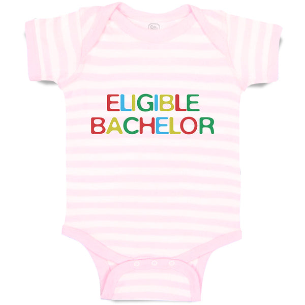 Baby Clothes Eligible Bachelor Monogram Letters Baby Bodysuits Boy & Girl Cotton