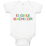 Baby Clothes Eligible Bachelor Monogram Letters Baby Bodysuits Boy & Girl Cotton
