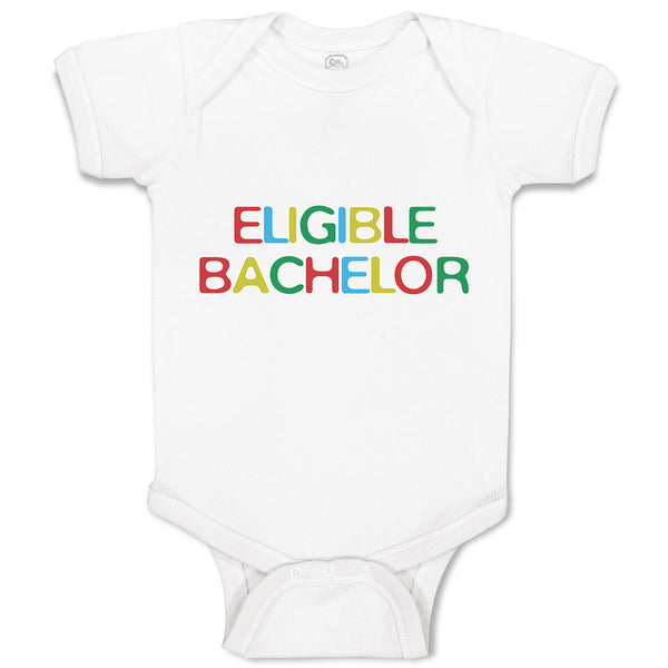 Baby Clothes Eligible Bachelor Monogram Letters Baby Bodysuits Boy & Girl Cotton