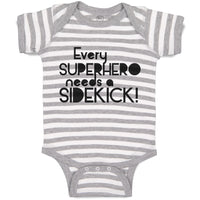 Baby Clothes Every Superhero Needs A Sidekick! Funny Jokes Baby Bodysuits Cotton